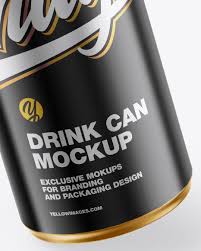 Download Glossy Metallic Drink Can Mockup In Can Mockups On Yellow Images Object Mockups PSD Mockup Templates