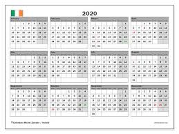 Printable 2020 Ireland Calendar In 2020 Calendar Printables Free Printable Calendar Free Calendar