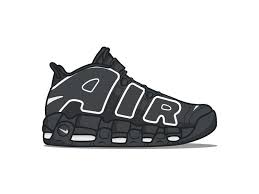 In greek mythology, nike is the winged goddess of victory. Nike Air More Uptempo Sneakers Drawing Nike Air Uptempo Sneakers