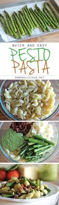 Pesto Pasta With Sun Dried Tomatoes And Roasted Asparagus A Quick And Easy Dish Recettes De Cuisine Cuisine Vegetarienne Plat Principal