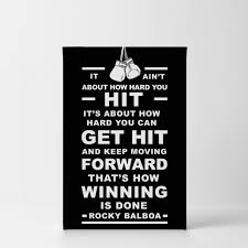 Smile Art Design Rocky Balboa Quote Canvas Wall Art Print Motivational Quote Inspirational Keep Moving Forward Black Office Decor Success Entrepreneur Decor Boxing Gloves Ready To Hang 36x24 Walmart Com