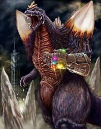 Spacegodzilla With The Infinity Gauntlet 2 0 Godzilla Kaiju Monsters Kong Godzilla