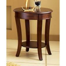 Troy Round Top End Table In Cherry End Tables Wood End Tables Sofa End Tables