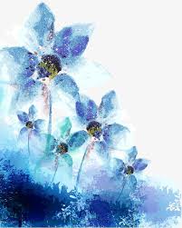 Blue Watercolor Flowers Art Drawings Simple Flower Png Images Watercolor Flowers