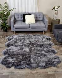 Black And White Sheepskin Rug Ivory White Extra Large Sheepskin Rug 8 Pelt Octo 7x6 Ft Large Sheepskin Rug Sheepskin Rug White Sheepskin Rug