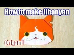 diy craft how to make jibanyan yo kai watch origami the art of folding paper youtube diy crafts how to make origami paper crafts