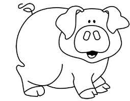 Pig Coloring Pages Free Printable Cerdo Para Colorear Edredones De Animales Patron De Peto