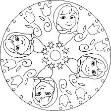 Sur cette page, en dessous du coloriage, tu verras. Coloriage Mandala La Reine Des Neiges A Imprimer Sur Coloriages Info