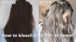 I'd advise not bleach bathing over purple hair. Bleaching Hair At Home Tutorial Dark Ash Blonde Light Brown Hair Color Part 1 Youtube