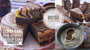 250 gram cream cheese, suhu ruang. Cara Membuat Zebra Cake Youtube
