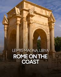 Vast Roman city with forum, basilica, and harbor. Remarkably preserved  along the coast. Why was a city this advanced abandoned? #ancient #history # mystery #archaeology #libya
