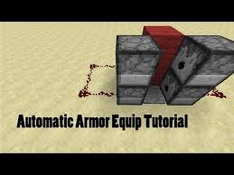 Leather armor requires leather, which you can get by killing cows. Auto Armor Equip Tutorial Minecraft 1 7 5 Youtube Minecraft Minecraft Redstone Creations Minecraft Blueprints