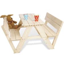 table pique nique 4 places avec dossiers pour enfants kindersitzgruppe kinder tisch und stuhle kinder mobel