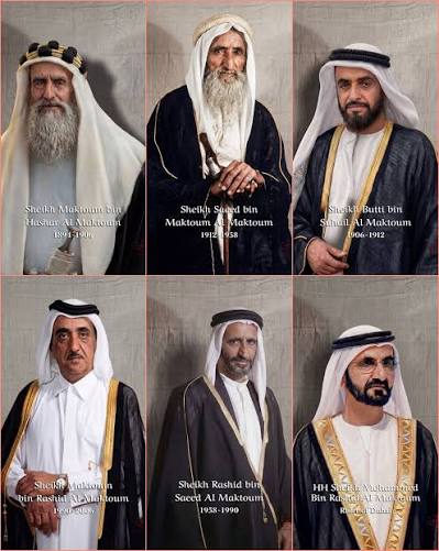 Dubai rulers royal family leaders 1894 to 2026 🇦🇪