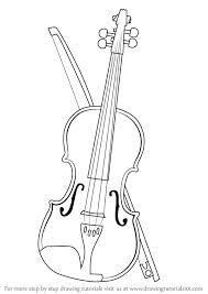 Learn How To Draw A Violin Musical Instruments Step By Step Drawing Tutorials Violin Art Drawing Musical Instruments Drawing Violin Art