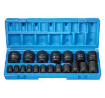 Grey Pneumatic® 1719 - 1/2" Drive SAE 12-Point Standard Impact Socket Set  (19 Pieces)