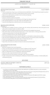 Reconciliation Resume Sample Mintresume