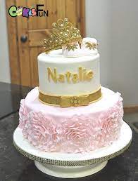 Princess Baby Shower Cake Cake By Cakes For Fun Baby Shower Cakes Girl Princess Baby Shower Cake Pink Baby Shower Cake