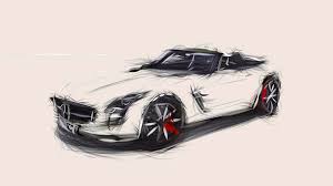 Posted on july 26, 2012 by sketchitquick. Mercedes Benz Sls Amg Gt Draw Digital Art By Carstoon Concept