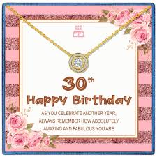 5 out of 5 stars. Trensygo 30th Happy Birthday Gifts Necklace Present 30th Birthday Present Ideas For Her 30th Birthday Gifts Trensygo Jewelry