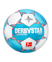 Derbystar fußbälle für spiel und training. Derbystar Bundesliga Brillant Tt V21 Trainingsball Hellblau Orange Weiss F021 Balle Sande Teamsport Partner Des Sports