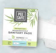 Pee Safe Organic Cotton, Biodegradable Sanitary Pads (Pack of 10, Overnight)