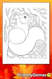 The toothy mammal looks adorable in these coloring pages. Squirrel In Tree Coloring Page Free Printable Pdf From Primarygames