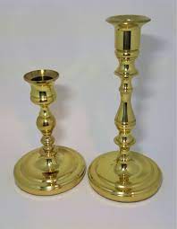 For use with pillar candles (not included). Vintage Pair Of Baldwin Solid Brass Candlestick Holders Candle Stick Holder Small And Large Candleholde Candle Holders Candlestick Holders Brass Candlesticks