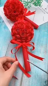 Creative Roses Paper Craft Video In 2020 Paper Crafts Diy Tutorials Flower Diy Crafts Fabric Flowers Diy