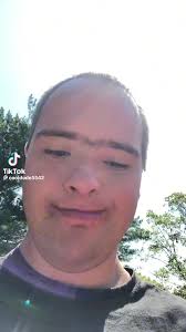 Downsyndrome Guy with Mullet