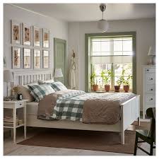 Hemnes هيكل سرير صباغ أبيض Ikea