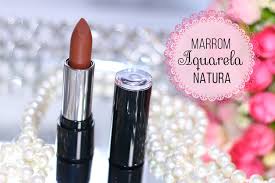 E também não é por ao todo a coleção de batons líquidos matte da be aurora conta com 6 cores e eu vou mostrar para você 2 delas, o pink flamingo e o lava de fogo. Batom Nova Natura Aquarela Cor Marromeu Vou De Rosa Cabelos E Cosmeticos
