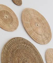 20% off all wall art! Sabai Set Of 11 Handwoven Rattan Winnowing Wall Art Basket Plates