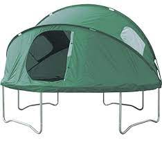 Three screened windows with roll up covers. 10 Foot Trampoline Tent For Imaginative Play Picnics And Making A Den Buy Online In Dominica At Dominica Desertcart Com Productid 58064843