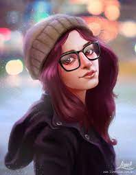 Pin By Zeįn On Chine E Art Digital Art Girl Hipster Girls Girl Face Drawing