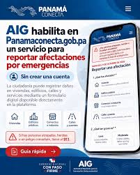 AIG actualiza Panamá Conecta para facilitar la identificación y atención de los afectados por el sismo