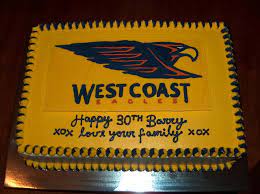 Eagles fans get first look at nic naitanui, tim kelly vs bombers. West Coast Eagles Flag Cakecentral Com