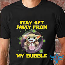 Yoga ladies lady fit womens t shirt. Baby Yoga Stay 6ft Feet Away From My Bubble T Shirt Camaelshirt American Trending Tees