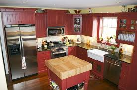 Red Country Kitchen Country Woodworkers Kitchen Gallery Of Nassichuk Residence Red Kitchen Cabinets Red Country Kitchens Barn Red Kitchen