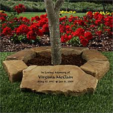 Small Tree Memorial Garden Stone Ring Personalized Gifts Memorial Garden Stones Memorial Garden Garden Stones