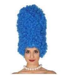 Auf jeder kostümparty wird man nur noch muhaa rufen! Comic Perucke Marge Blau Faschingsperucke Horror Shop Com Perucken Frauenperucken Bart Simpson