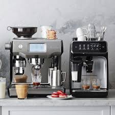 The espresso machines come with five preprogrammed drinks, including espresso, long black, latte, flat white, and cappuccino. Breville Oracle Touch Espresso Machine Williams Sonoma