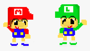Baby Mario And Baby Luigi Pixel Hd Png Download Kindpng