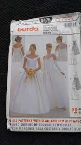 Burda Wedding Dress Pattern 8475 Plus Size Etsy Wedding Dress Patterns Wedding Dresses Womens Wedding Dresses