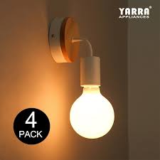 Free shipping on most items. 4x Seddom Simple Yet Stylish Wall Light With Timber Base Multiple Color E27 Lamp Holder Buy Wall Lights 652054345073