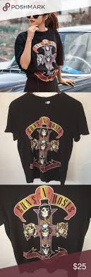 H M Divided Guns And Roses Distressed Tshirt Distressed Tshirt Guns And Roses T Shirt