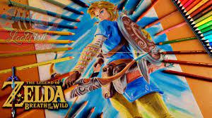 Drawing Link From The Legend Of Zelda Breath Of The Wild L Lookfishart - Youtube