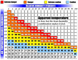 fox 13 weather heat index chart