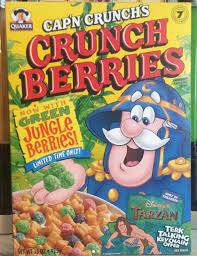 Cap N Crunch S Crunch Berries W Green Jungle Berries 1999 Crunch Berries Cereal Packaging Crunch Cereal