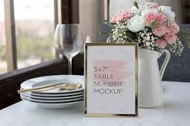 Wedding Table Number Mockup 5x7 Quot Wedding Table Numbers Mockup Free Psd Wedding Table